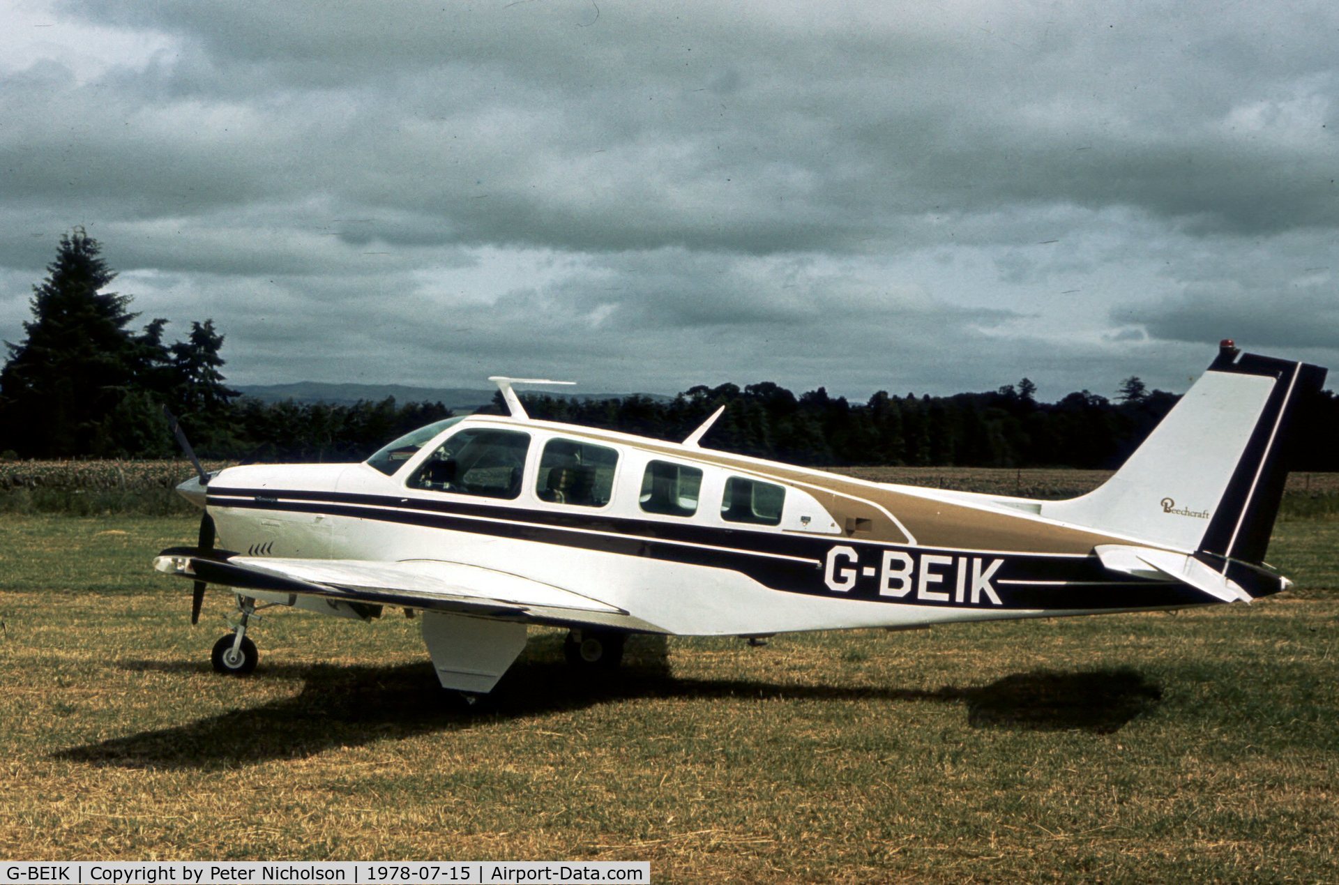 G-BEIK, 1976 Beech A36 Bonanza 36 C/N E-987, This A36 Bonanza was a visitor to the 1978 Strathallan Open Day.