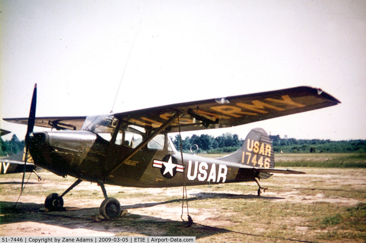 51-7446, 1951 Cessna O-1A Bird Dog C/N 22185, US Army L-19 (O-1A Bird Dog) at Heidelburg AAF