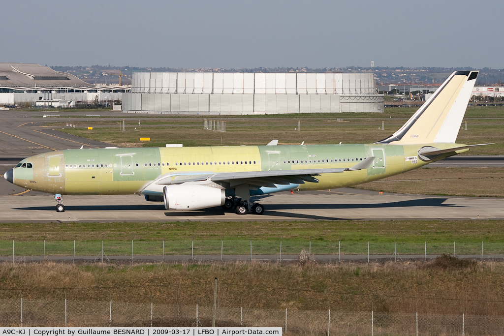 A9C-KJ, 2009 Airbus A330-243 C/N 992, F-WWKN as test registration.