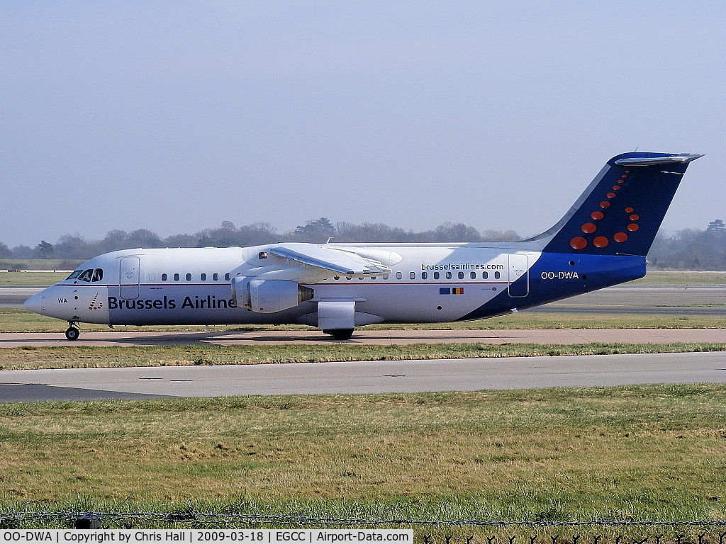 OO-DWA, 1997 British Aerospace Avro 146-RJ100 C/N E3308, Brussels Airlines