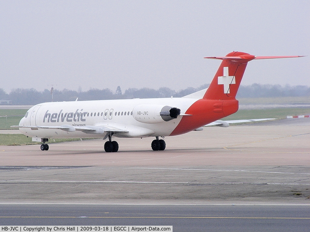 HB-JVC, 1994 Fokker 100 (F-28-0100) C/N 11501, Helvetic Airways