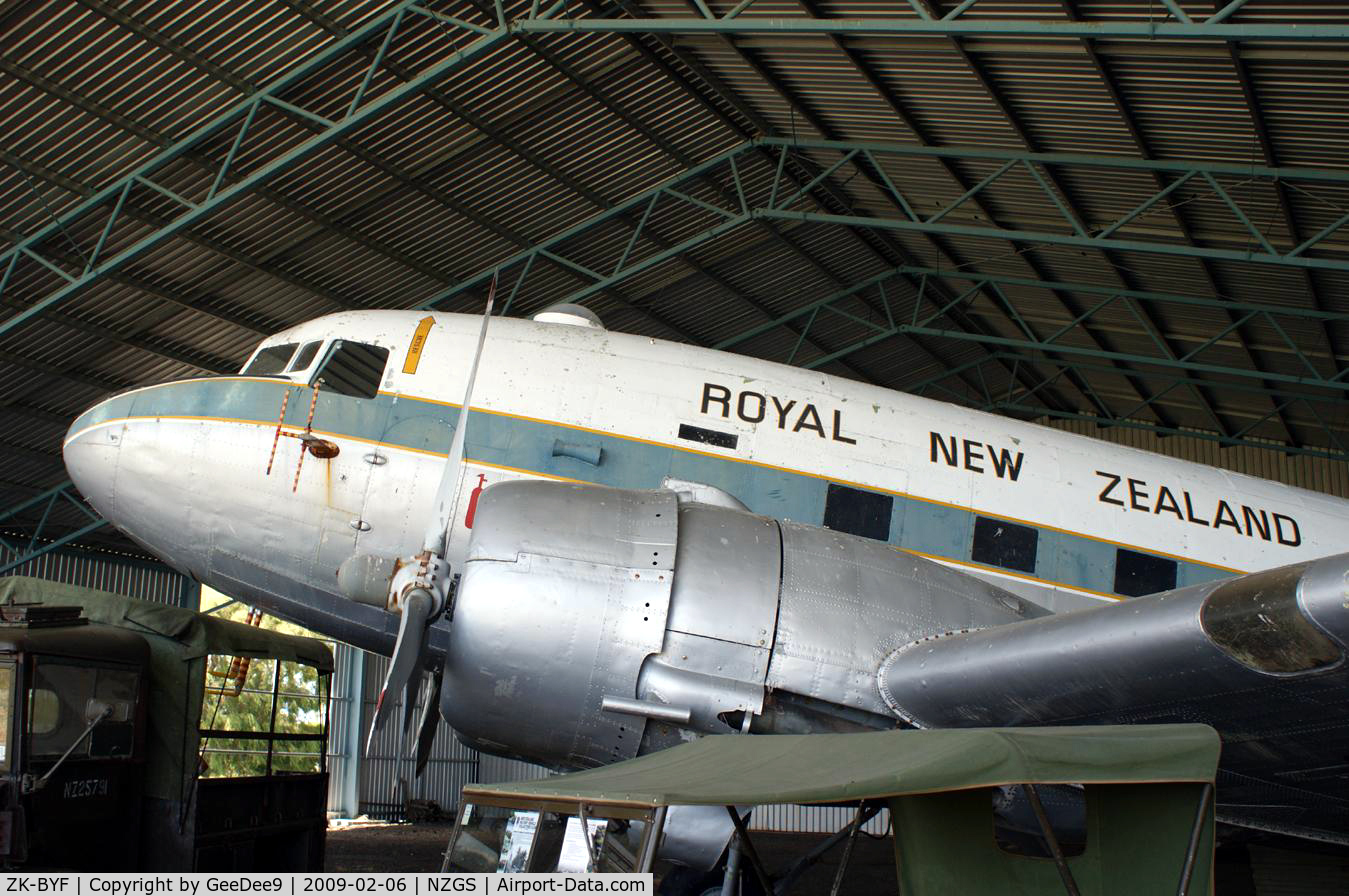ZK-BYF, 1944 Douglas C-47B Skytrain C/N 20051, Now under cover at the Gisborne Museum