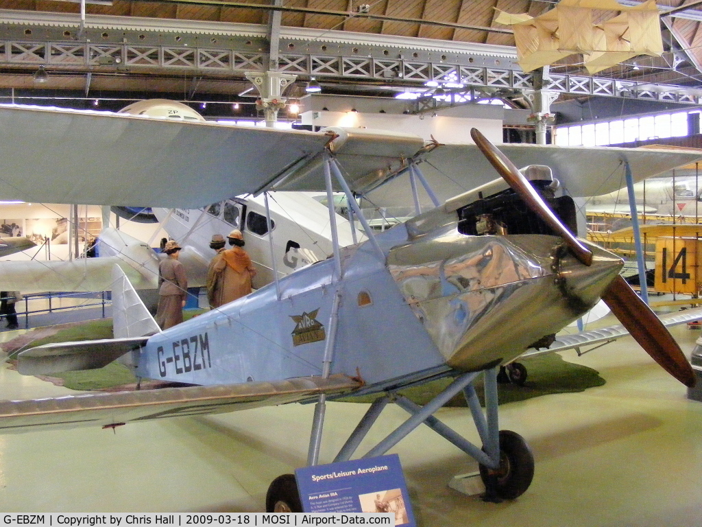 G-EBZM, Avro 594 Avian IIIA C/N 160, at the Museum of Science and Industry