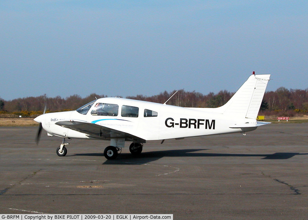 G-BRFM, 1979 Piper PA-28-161 C/N 287916279, TAXYING OUT FOR TRAINING FLIGHT TO GOODWOOD EGHR
