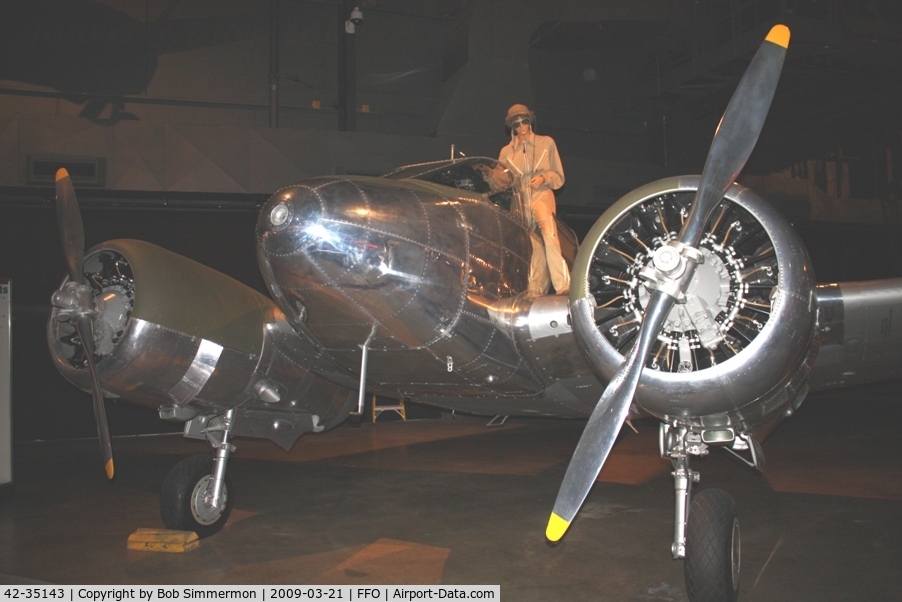 42-35143, 1942 Beech AT-10-GF C/N n/a, Beech AT-10 Wichita on display and painted as 41-27193 at USAF Museum - Dayton, Ohio