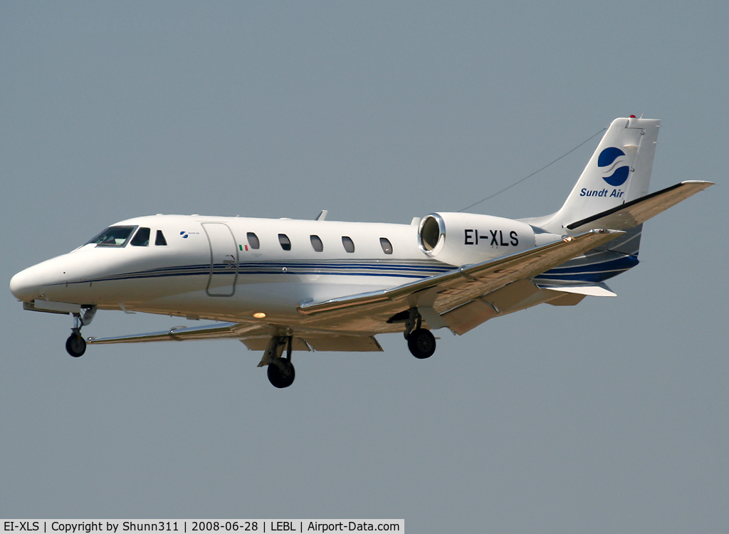 EI-XLS, 2006 Cessna 560XLS Citation Excel C/N 560-5666, Landing rwy 07R