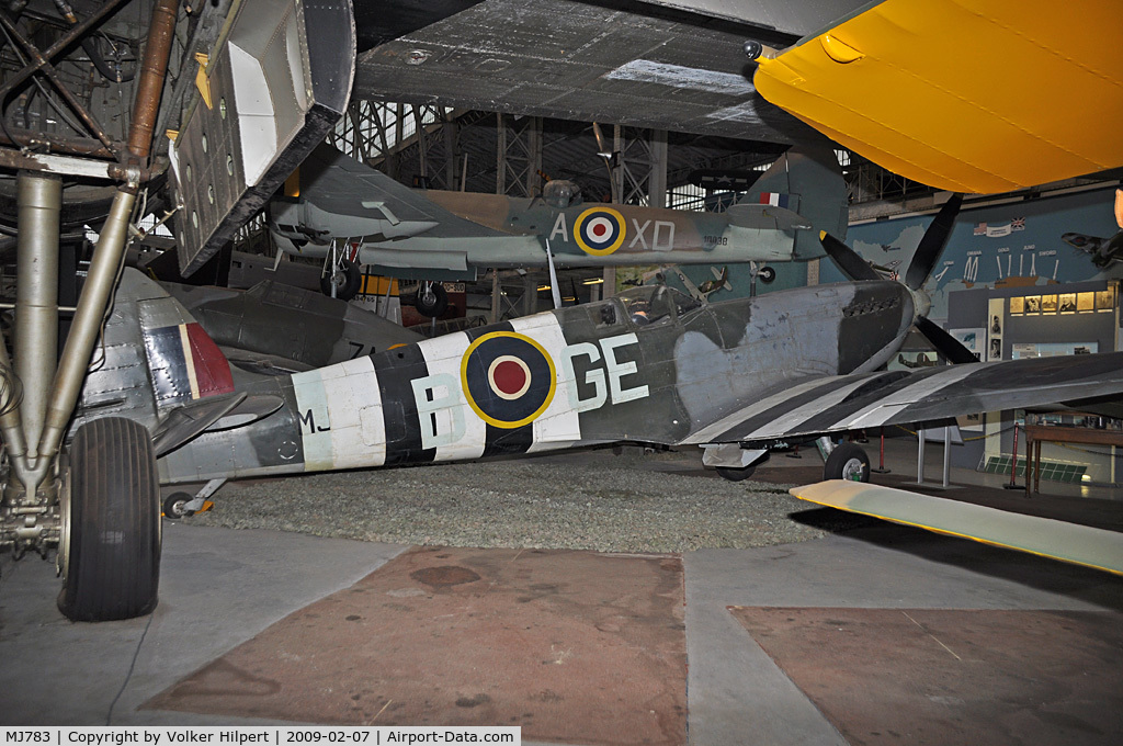 MJ783, Supermarine 361 Spitfire LF.IXc C/N CBAF.IX.1301, at Museum, Brussels