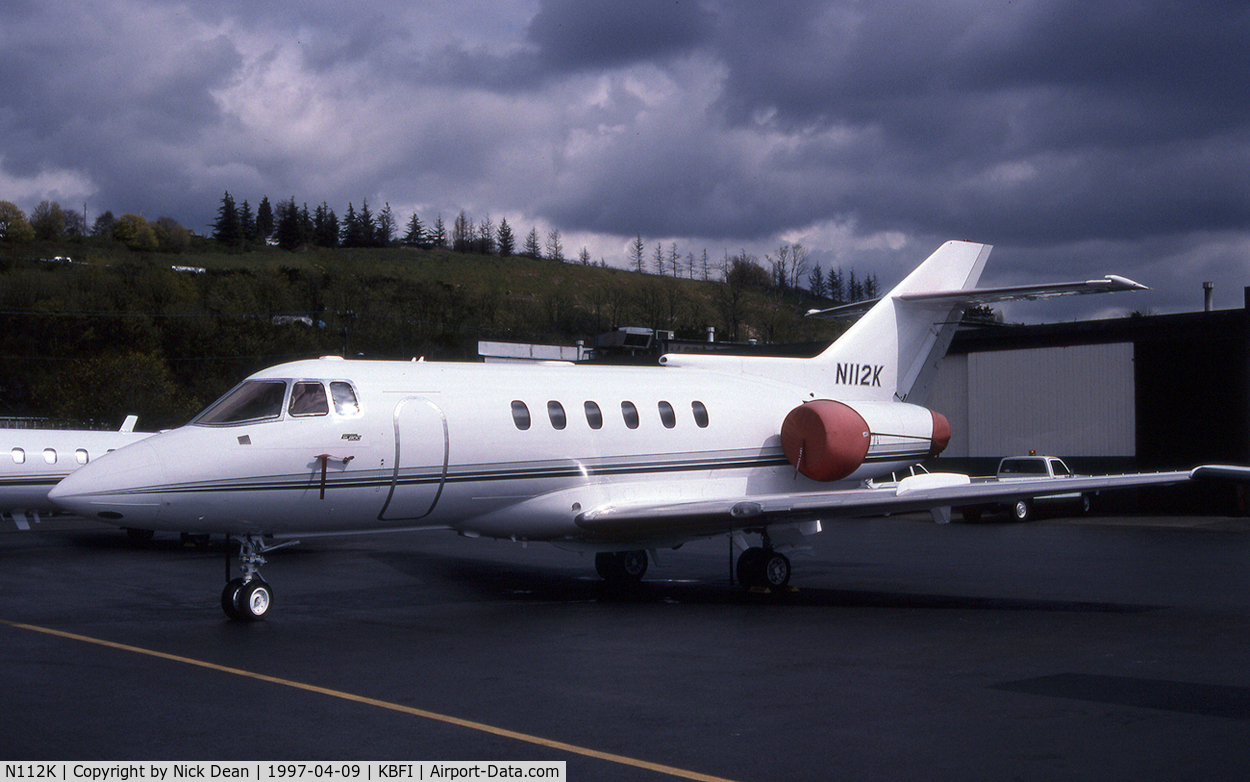 N112K, 1985 British Aerospace BAe.125 Hawker 800A C/N 258042, KBFI