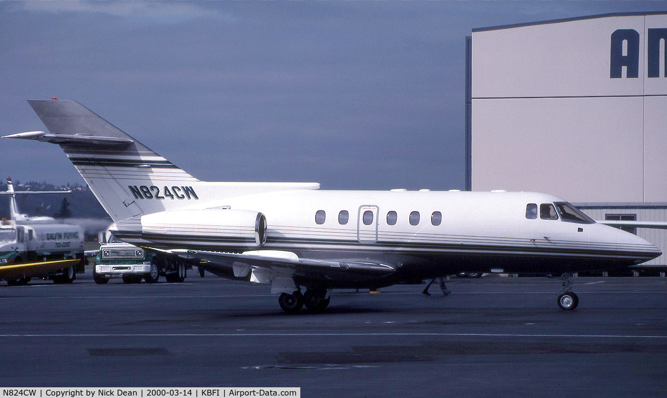 N824CW, 1988 British Aerospace BAe.125-800A C/N 258124, KBFI