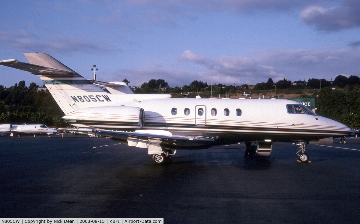 N805CW, 1989 British Aerospace BAe.125 Series 800A C/N 258145, KBFI