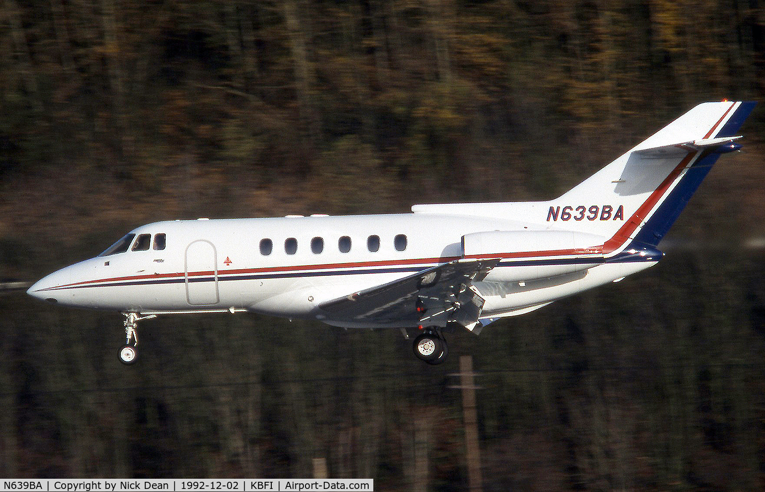 N639BA, 1991 British Aerospace BAe.125-800A C/N 258207, KBFI