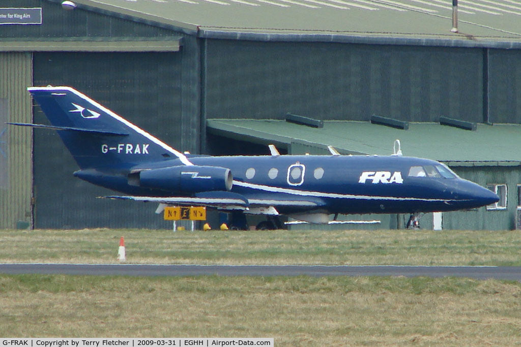 G-FRAK, 1969 Dassault Falcon 20D C/N 213, FRA Falcon 20 at Bournemouth