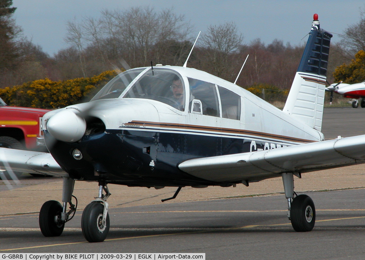 G-GBRB, 1965 Piper PA-28-180 Cherokee C/N 28-2583, JUST LEAVING THE PUMPS