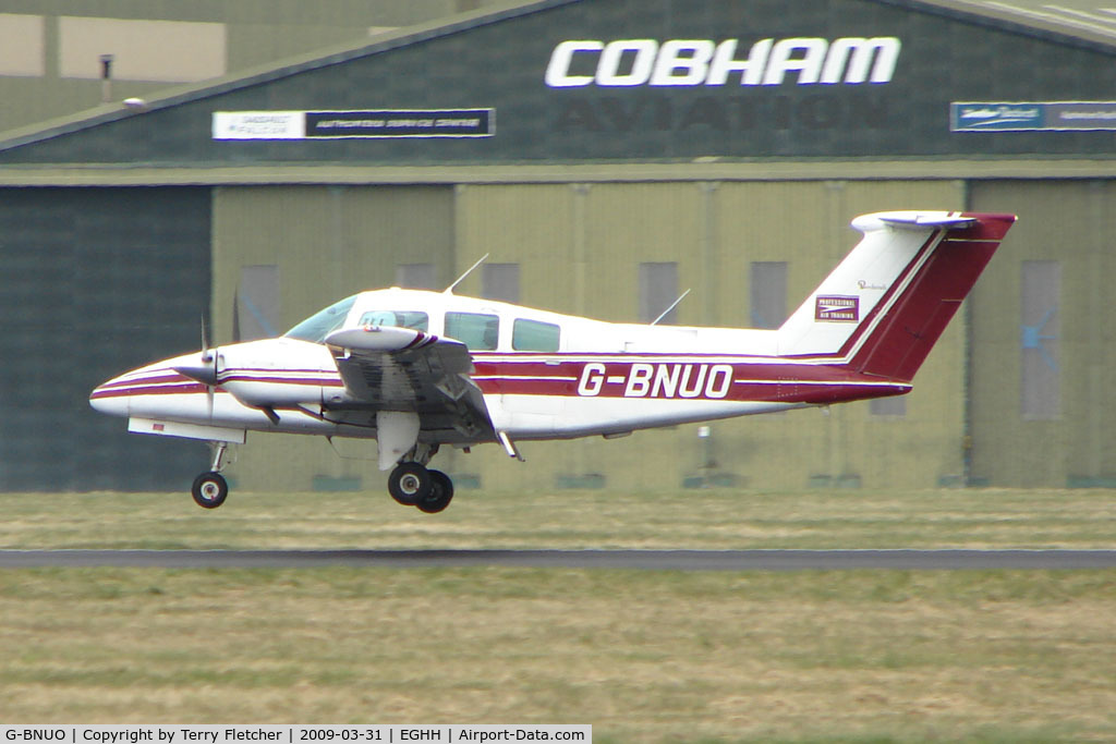 G-BNUO, 1979 Beech 76 Duchess C/N ME-250, Beech 76 at Bournemouth