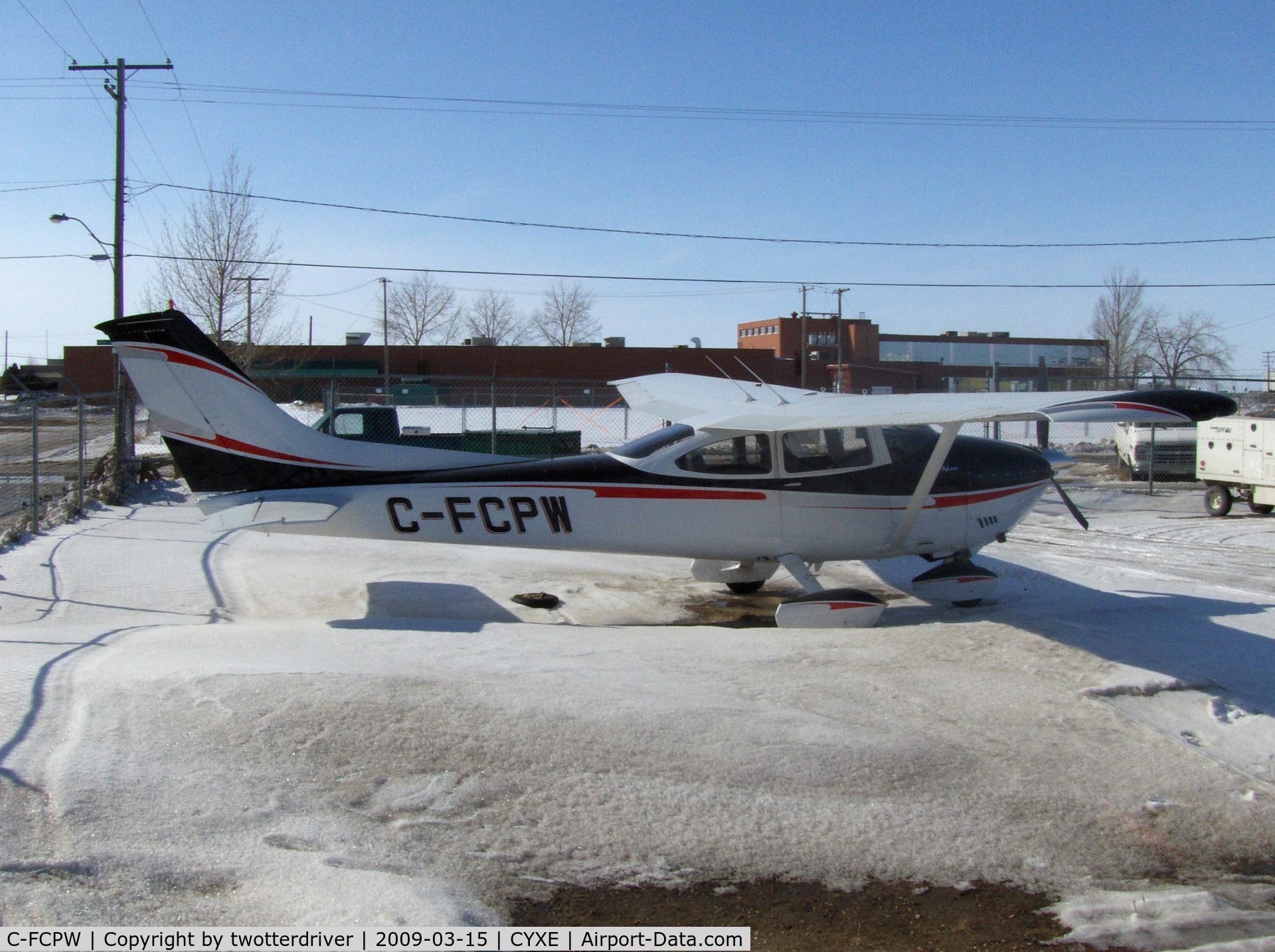 C-FCPW, 1977 Cessna 182Q Skylane C/N 18265920, Not tied down!