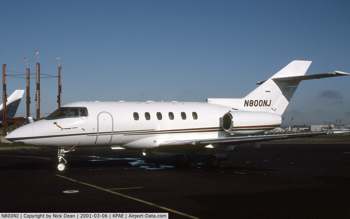 N800NJ, 1996 Raytheon Hawker 800XP C/N 258314, KPAE