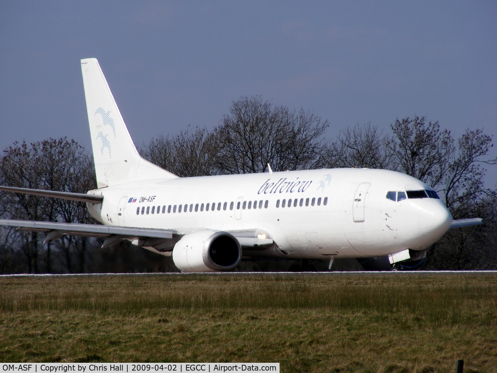 OM-ASF, 1986 Boeing 737-306 C/N 23544, Air Slovakia, wearing Bellview titles