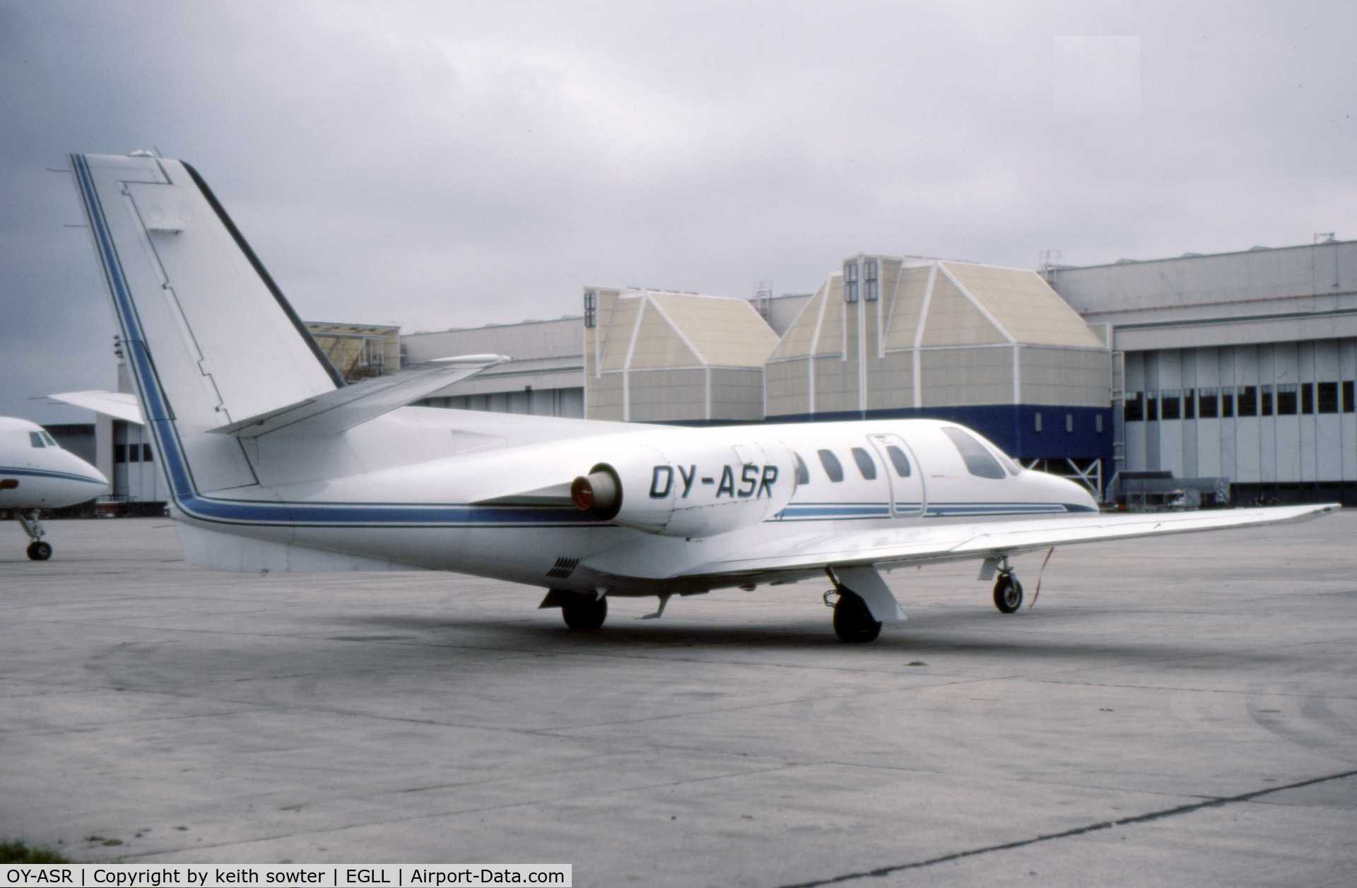 OY-ASR, 1974 Cessna 500 Citation 1 C/N 500-0194, Parked in BA Maintenace area