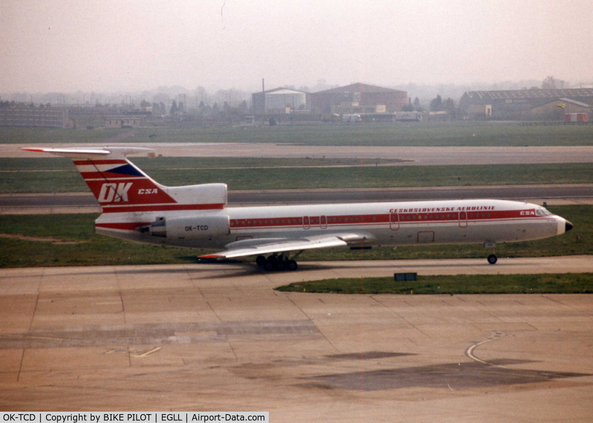 OK-TCD, 1988 Tupolev Tu-154M C/N 88A792, CSA - Ceskoslovenske Aerolinie TUPOLEV TU-154M
