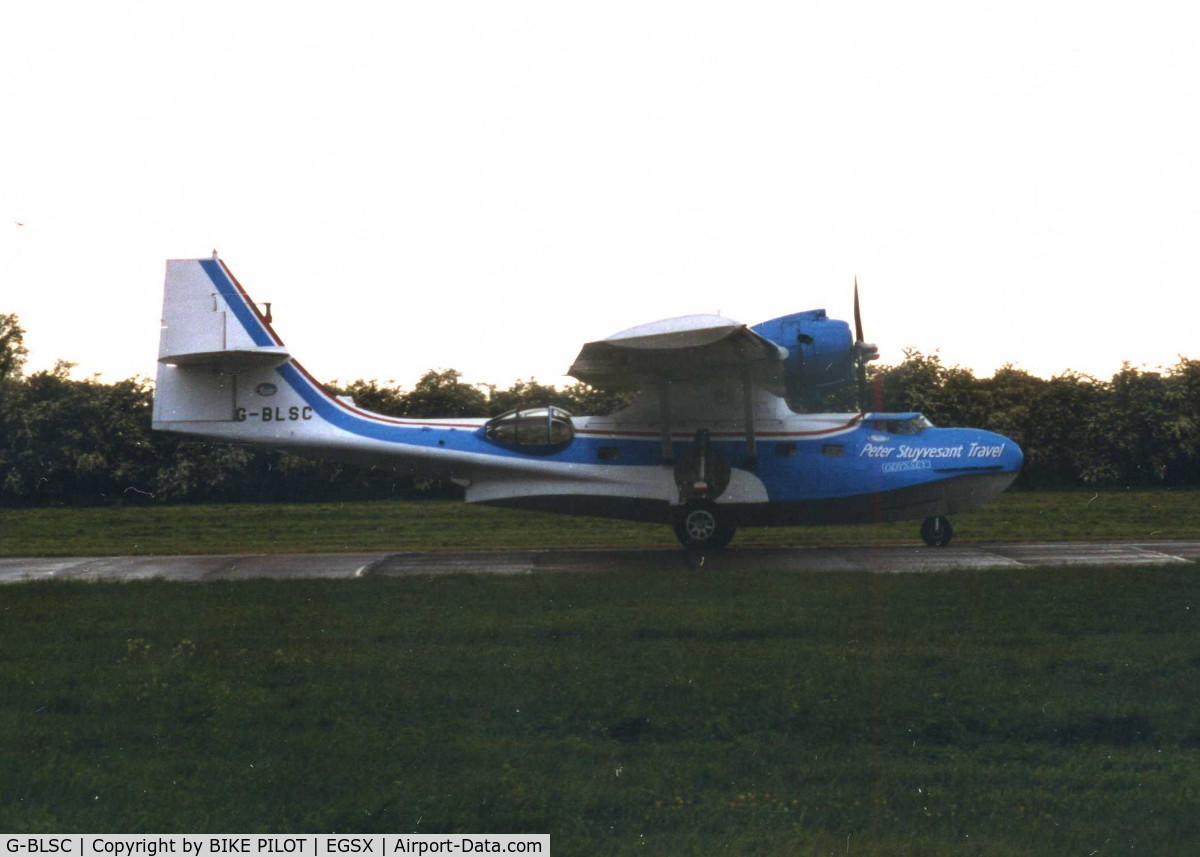 G-BLSC, 1944 Consolidated PBY-5A Catalina C/N 1997, CARRYING COLORFUL PETER STUYVESANT COLORS NORTH WEALD 1983