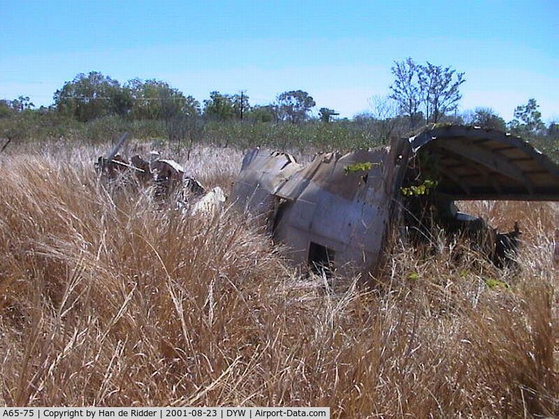 A65-75, Douglas C-47B Skytrain C/N 15919/32667, Wreckage still present at Daly Waters Aerodrome, NT, Australia in 2001