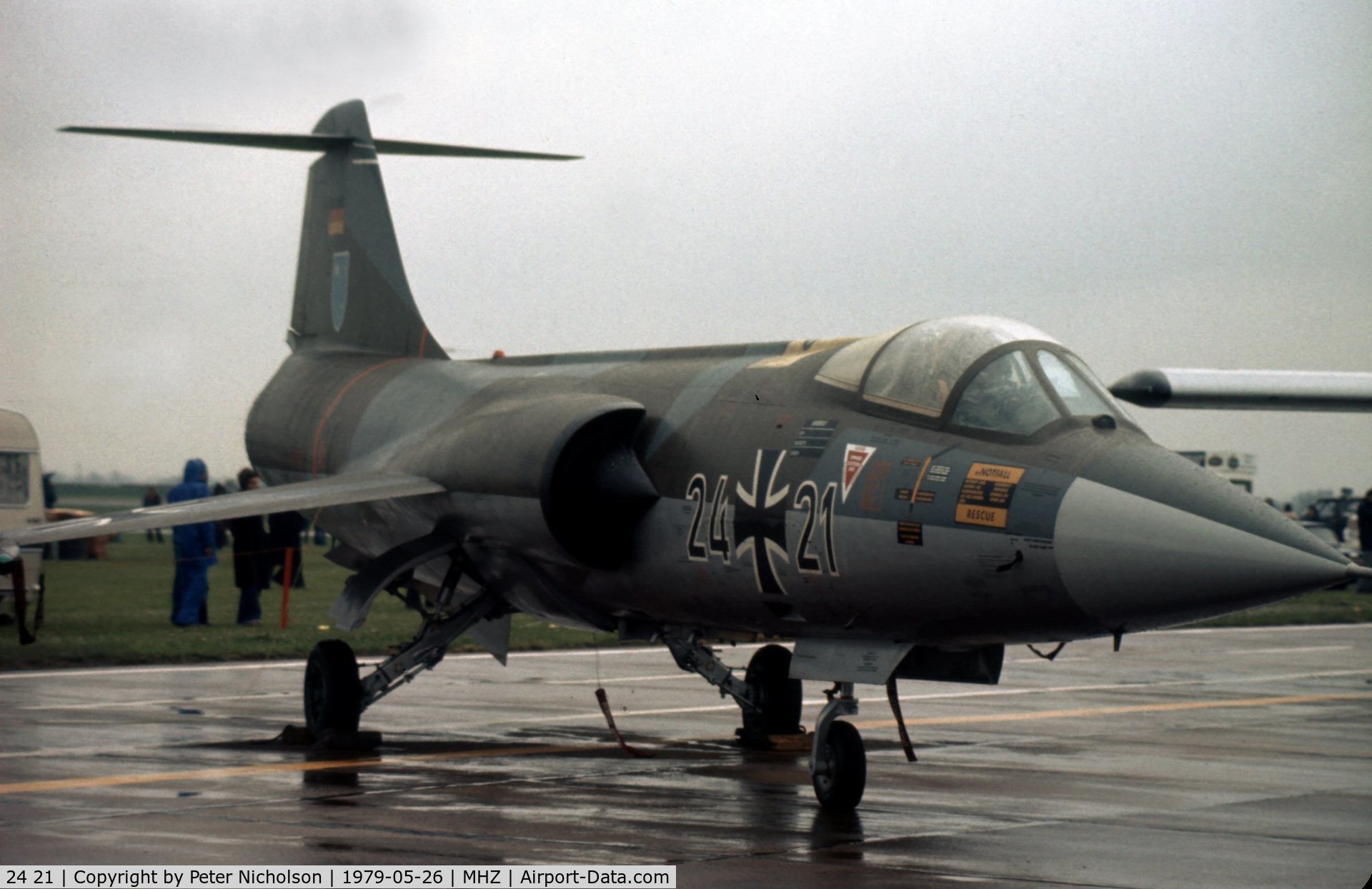 24 21, Lockheed RF-104G Starfighter C/N 683-8163, RF-104G Starfighter 24+21 of WS-10 at the 1979 Mildenhall Air Fete.