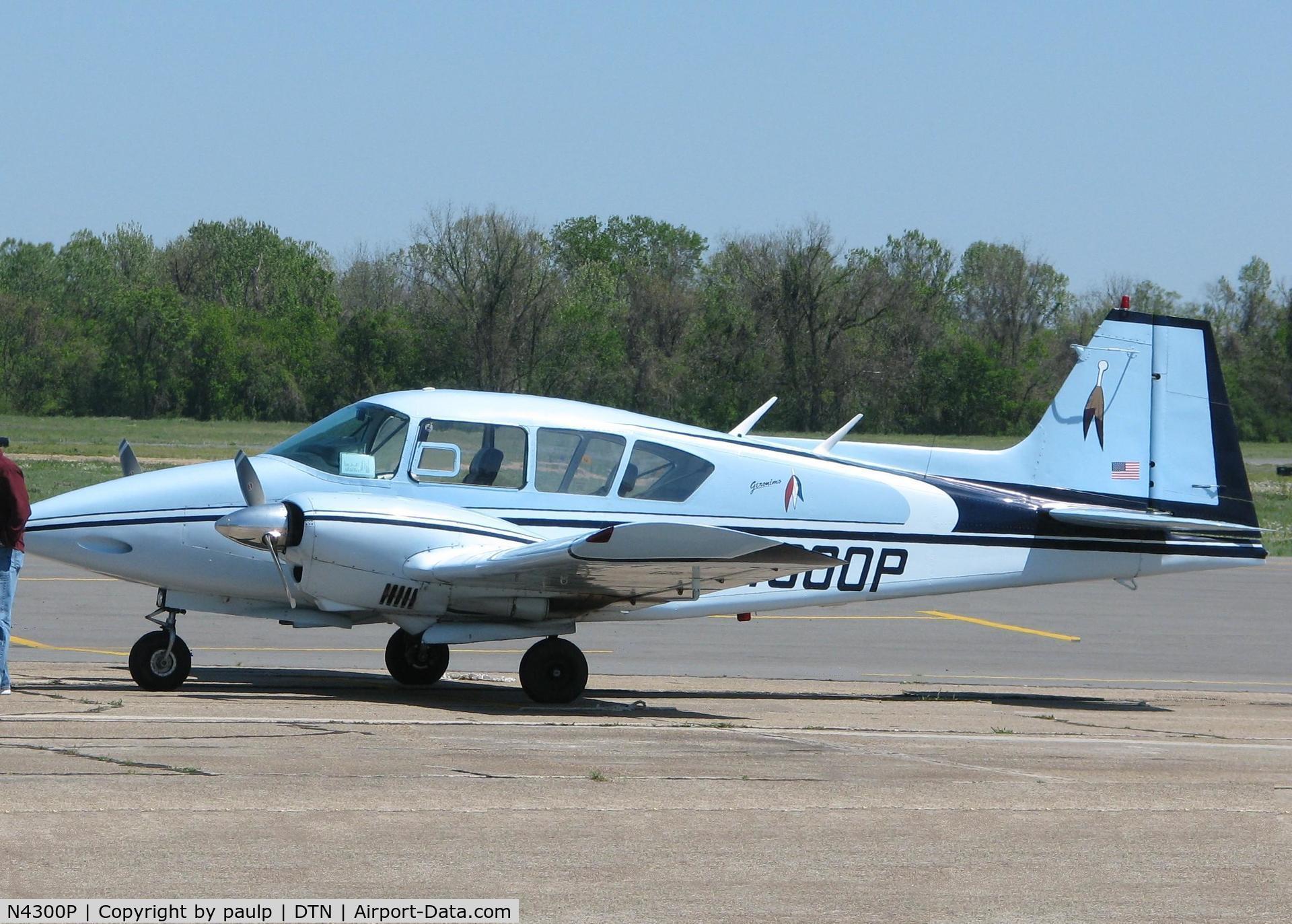 N4300P, 1959 Piper PA-23-160 Apache C/N 23-1801, Parked at Downtown Shreveport.