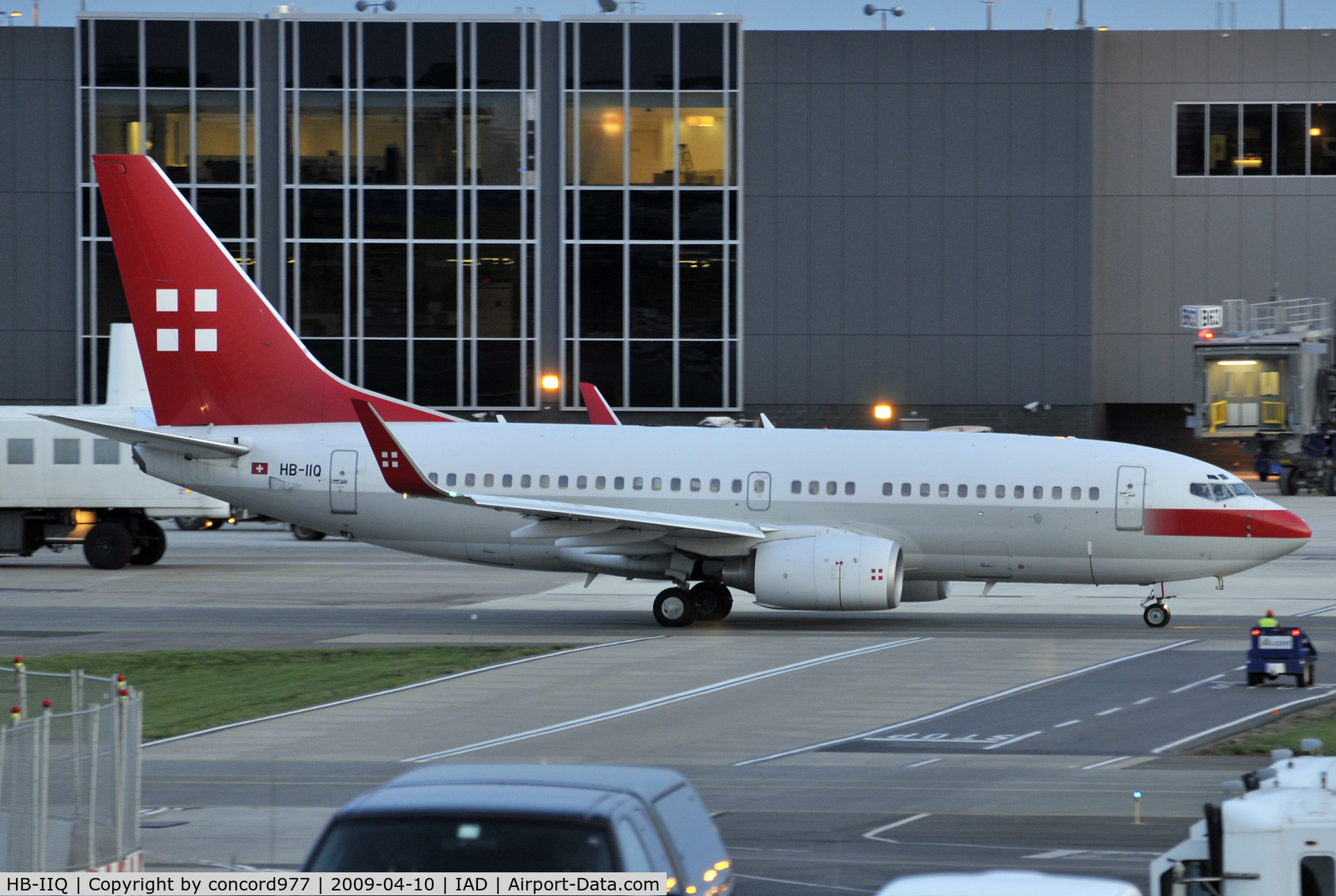 HB-IIQ, 1999 Boeing 737-7CN BBJ C/N 30752, Operating for Lufthansa from KIAD to Munich semi-regularly.