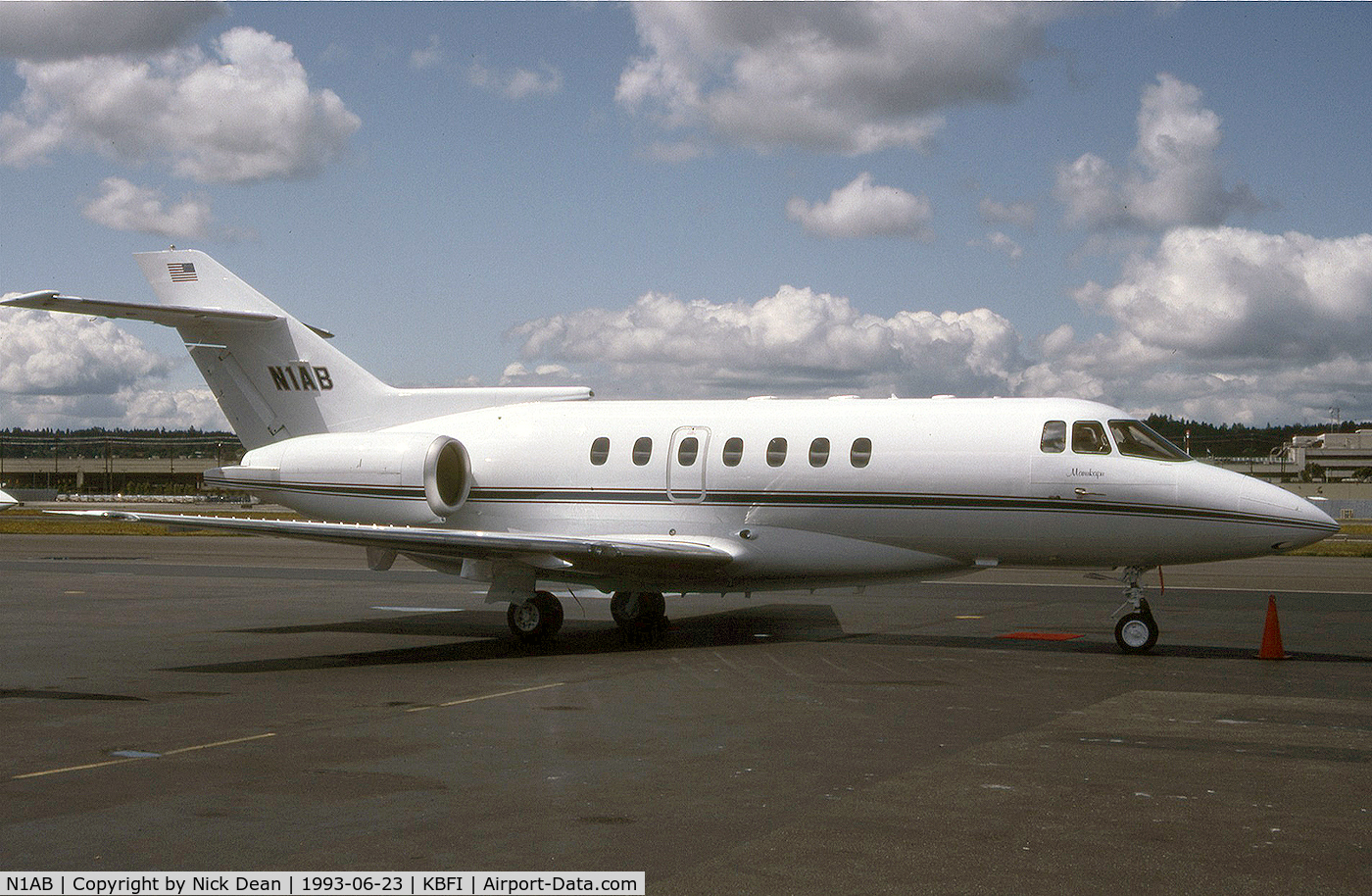 N1AB, 1991 British Aerospace BAE125 1000B C/N 259005, KBFI First of 2 125-1000's to carry N1AB