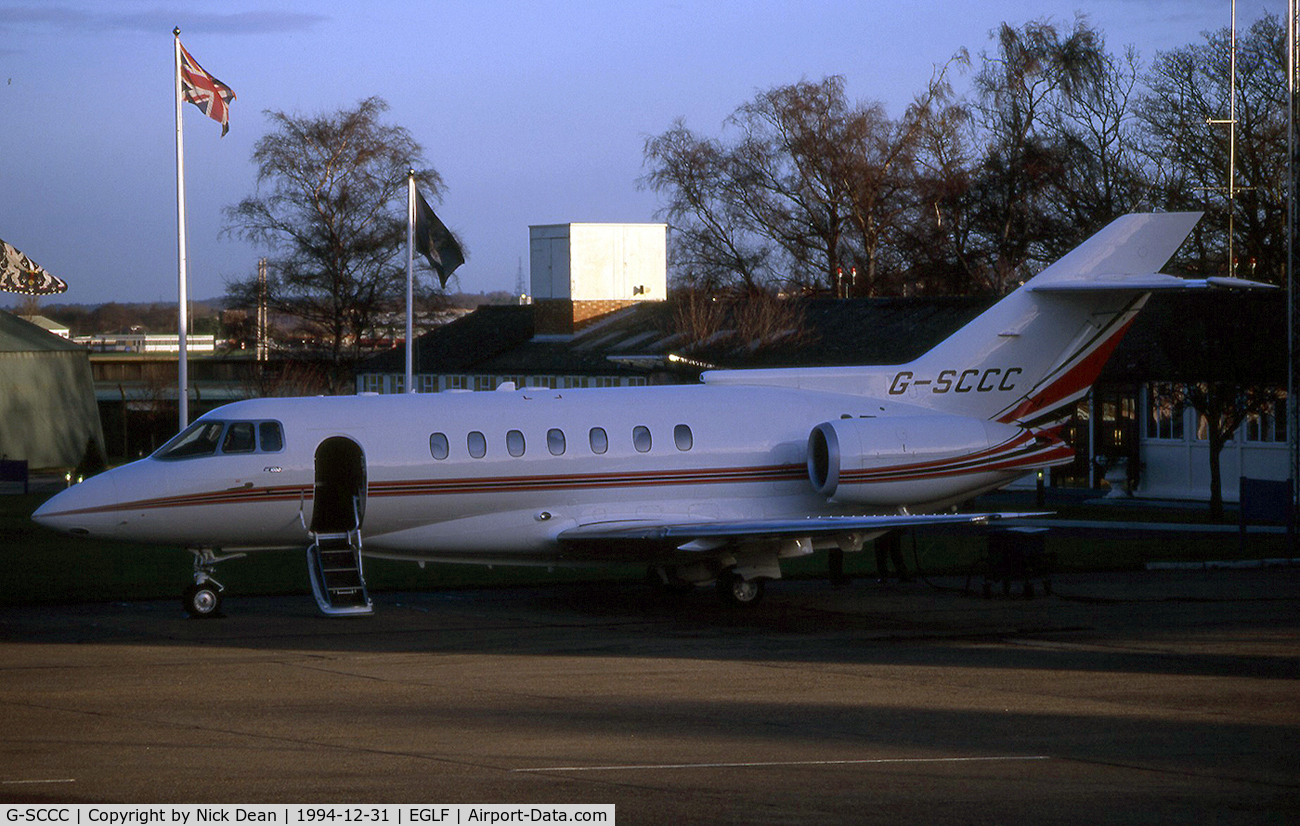 G-SCCC, 1992 British Aerospace BAe.125-1000B C/N 259037, EGLF (very early morning Winter shot)