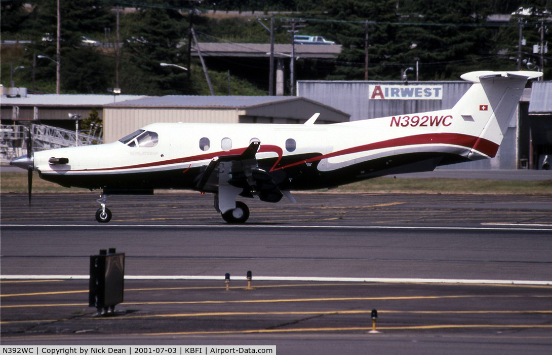 N392WC, 2000 Pilatus PC-12/45 C/N 392, KBFI