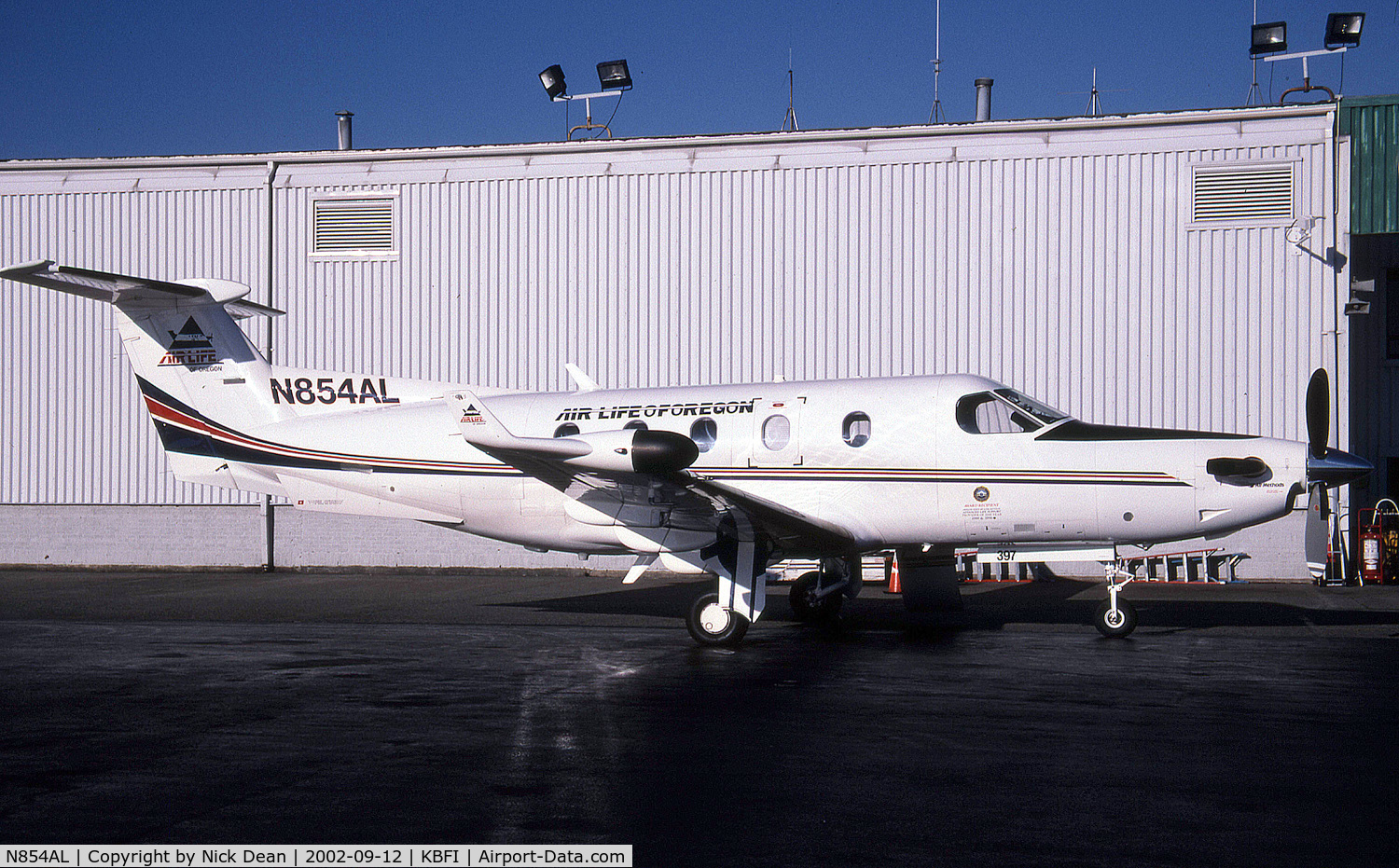 N854AL, 2001 Pilatus PC-12/45 C/N 397, KBFI