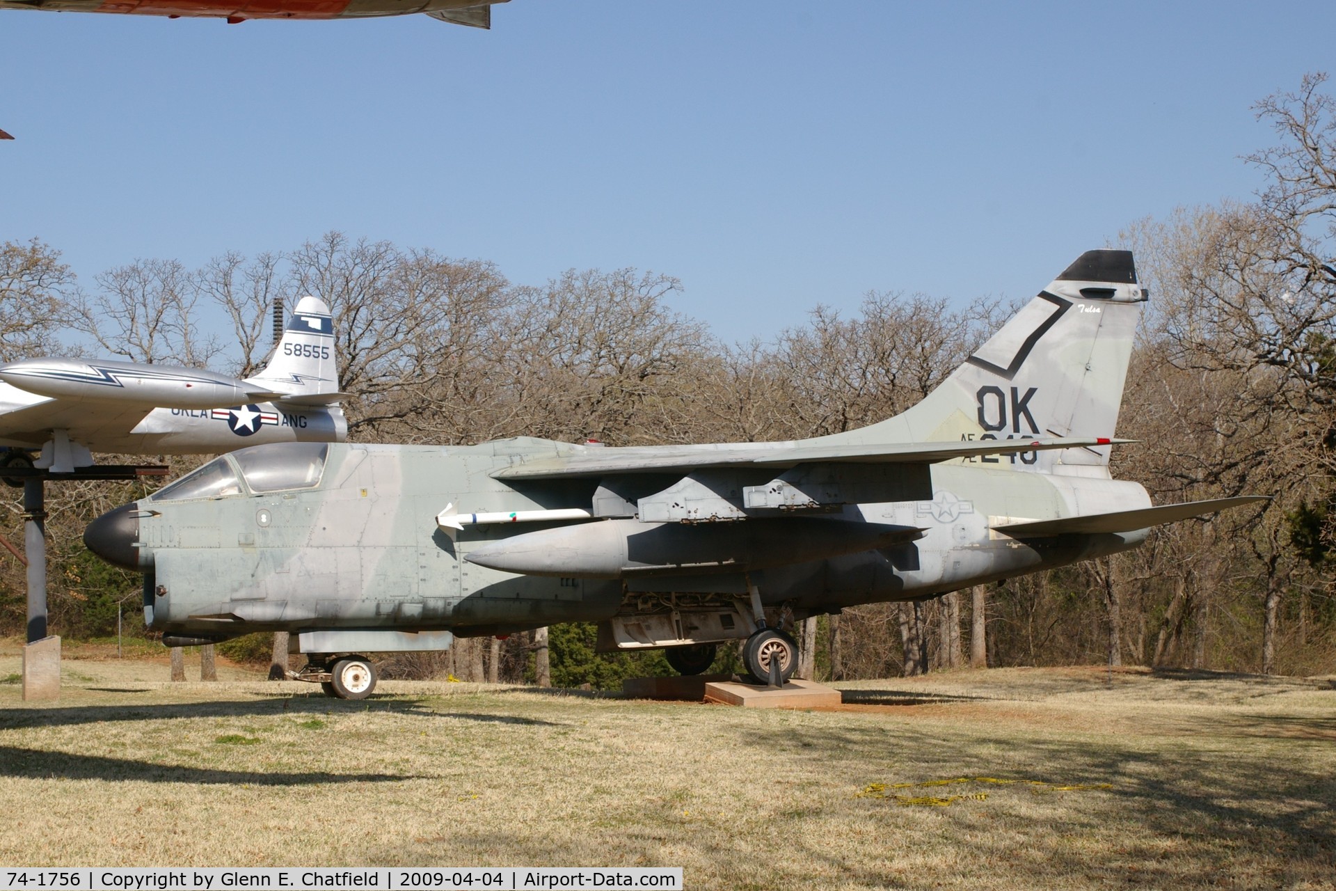 74-1756, 1974 LTV A-7D Corsair II C/N D-431, A much nicer shot 14 years later.  45th Infantry Division Museum, Oklahoma City