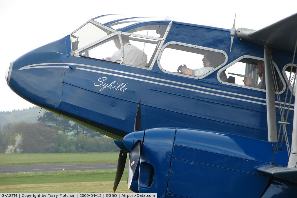 G-AGTM, 1944 De Havilland DH-89A Dominie/Dragon Rapide C/N 6746, Captain in the Cockpit of this Classic Airliner