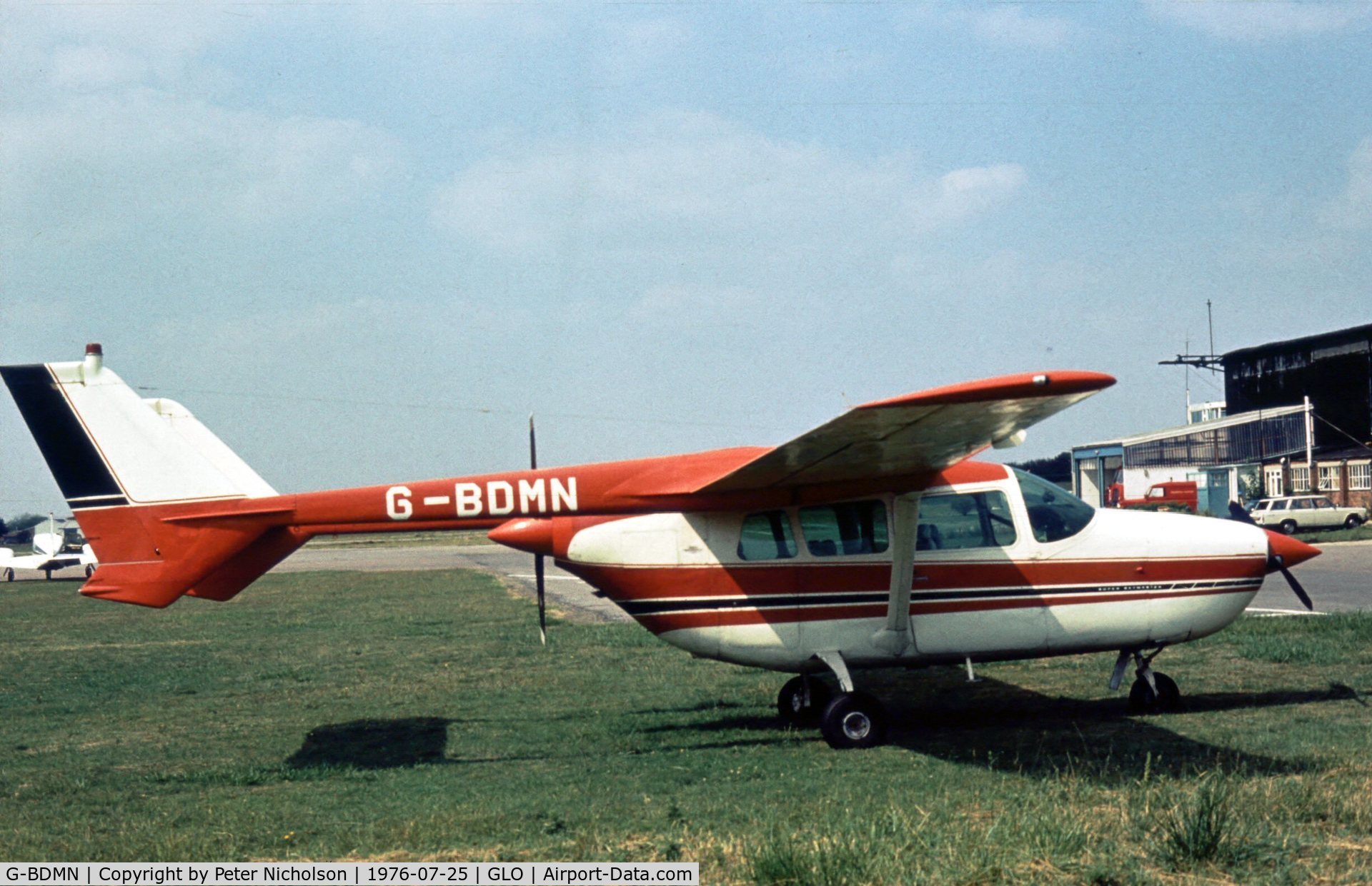 G-BDMN, 1965 Cessna 337 Super Skymaster C/N 337-0118, Cessna 337 Super Skymaster at Staverton in the Summer of 1976.