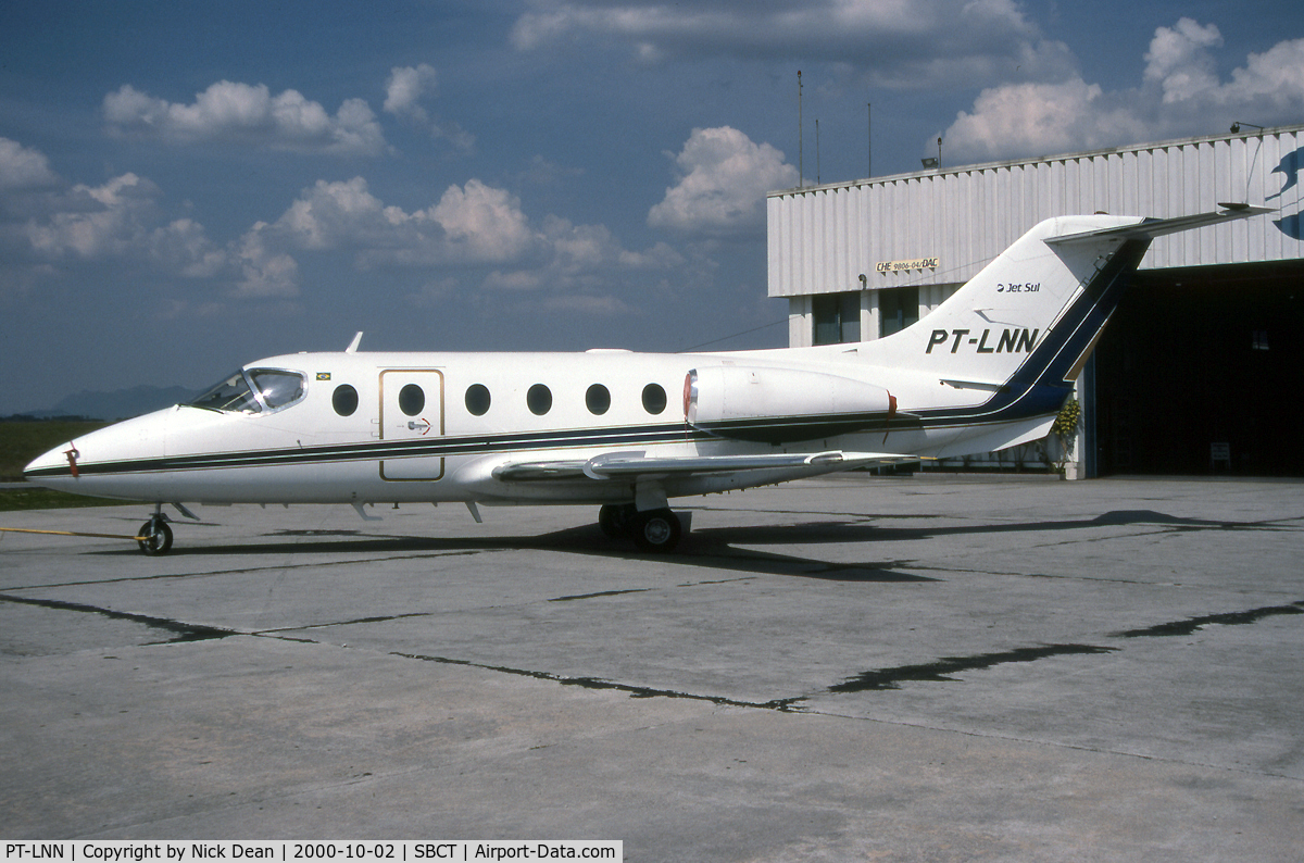 PT-LNN, 1983 Mitsubishi MU-300 Diamond 1A C/N A048SA, SBCT W/O 23rd Mar 2003 at Santos AFB after aqua-planing on landing and overunning into a canal