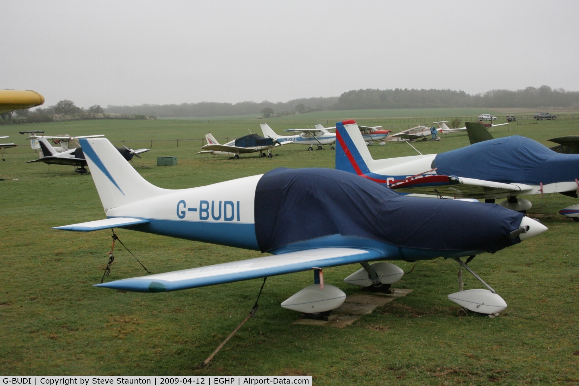G-BUDI, 1994 Aero Designs Pulsar C/N PFA 202-12185, Taken at Popham Airfield, England on a gloomy April Sunday (12/04/09)