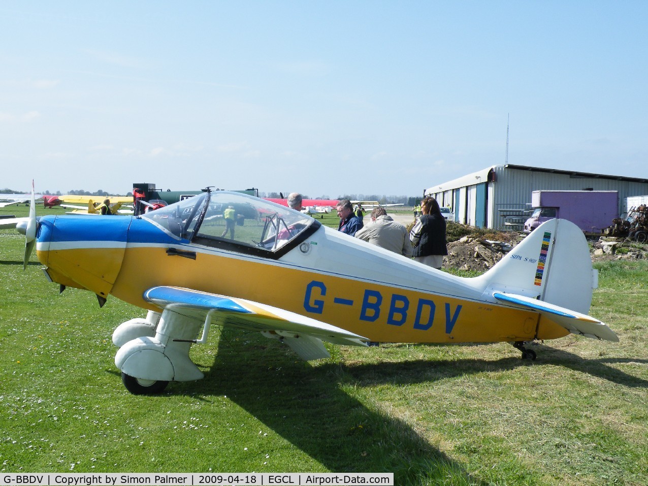 G-BBDV, 1951 SIPA 903 C/N 7, Regular fly-in visitor, SIPA 903, at Fenland