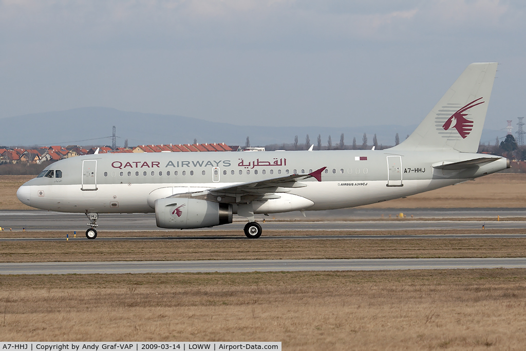 A7-HHJ, 2000 Airbus A319-133XCJ C/N 1335, Qatar Airways A319