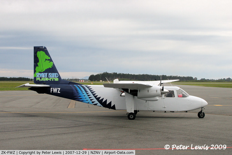 ZK-FWZ, Britten-Norman BN-2A-26 Islander C/N 52, South East Air Ltd., Invercargill