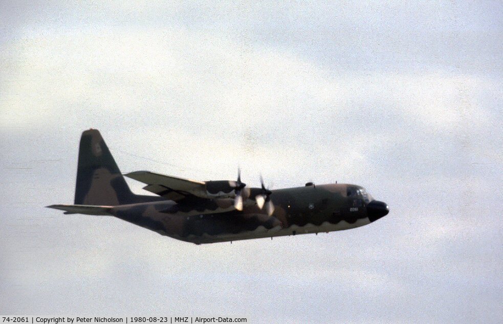 74-2061, 1974 Lockheed C-130H Hercules C/N 382-4644, C-130H Hercules of 463 TAW at the 1980 RAF Mildenhall Air Fete.