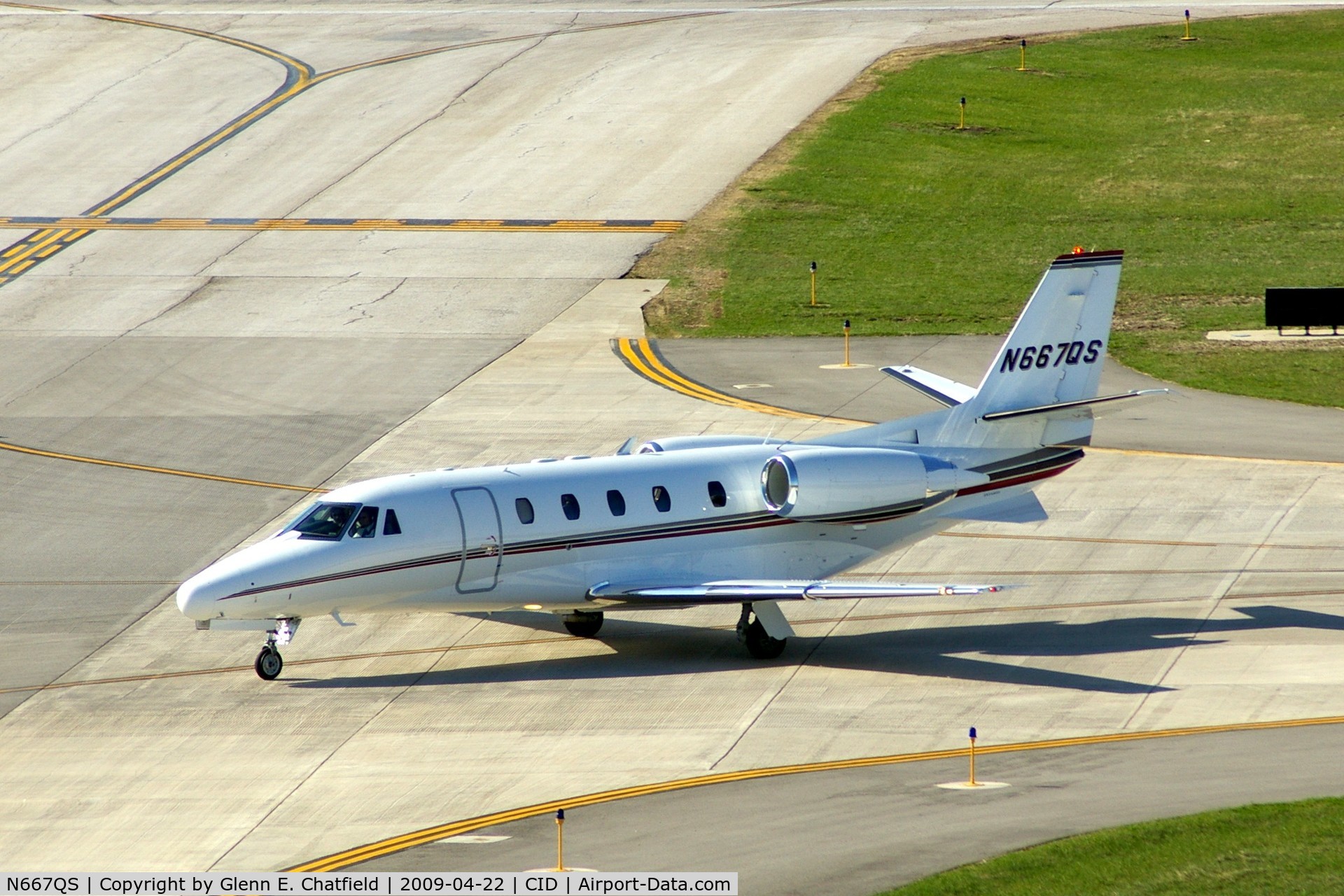N667QS, 2004 Cessna 560XL Citation Excel C/N 560-5365, Taxiing on Alpha on the way to Landmark FBO