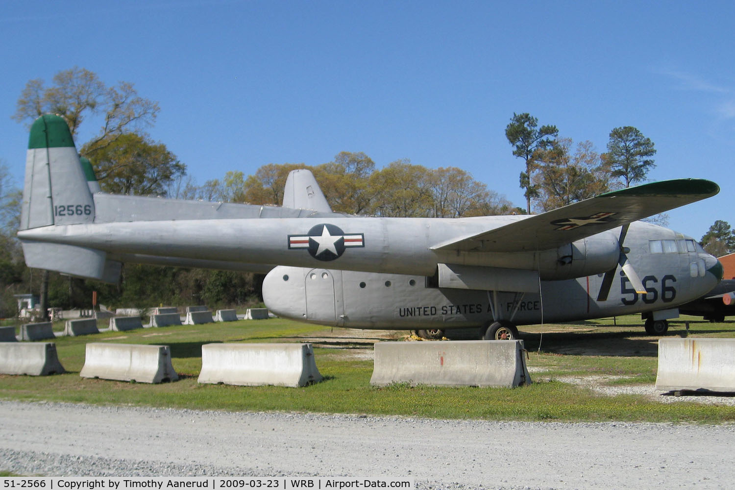 51-2566, 1951 Fairchild C-119C Flying Boxcar C/N 10524, Museum of Aviation, Robins AFB