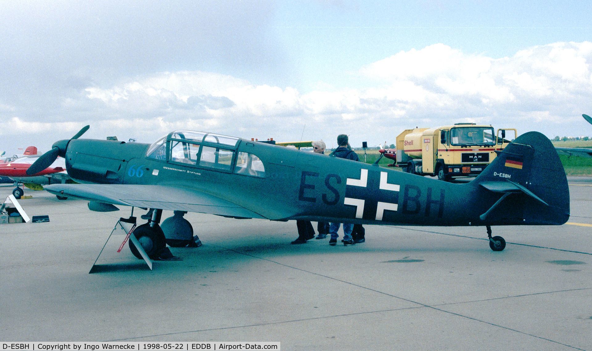 D-ESBH, Messerschmitt Bf-108B-2 Taifun C/N 3701-14, Messerschmitt Bf 108B-2 Taifun of the Messerschmitt Foundation at the ILA 1998, Berlin