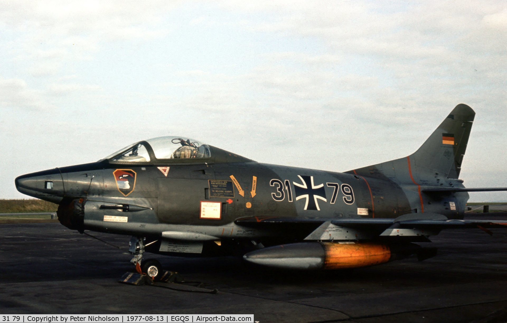31 79, Fiat G-91R/3 C/N D447, G-91R-3 of LKG-41 at the 1977 RAF Lossiemouth Open Day.