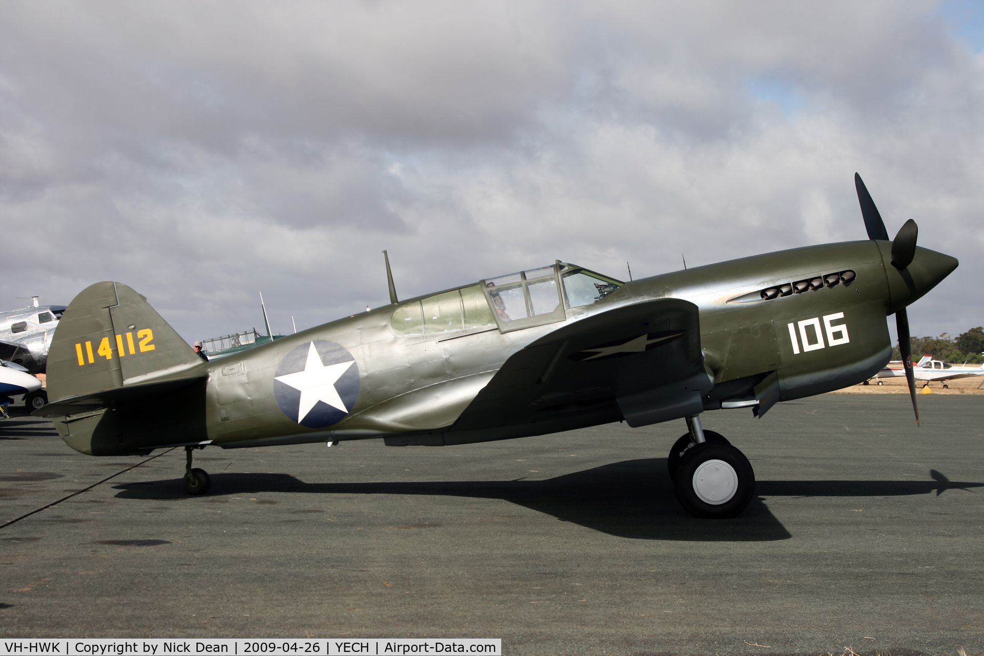 VH-HWK, 1941 Curtiss P-40F Warhawk C/N 41-14112, YECH