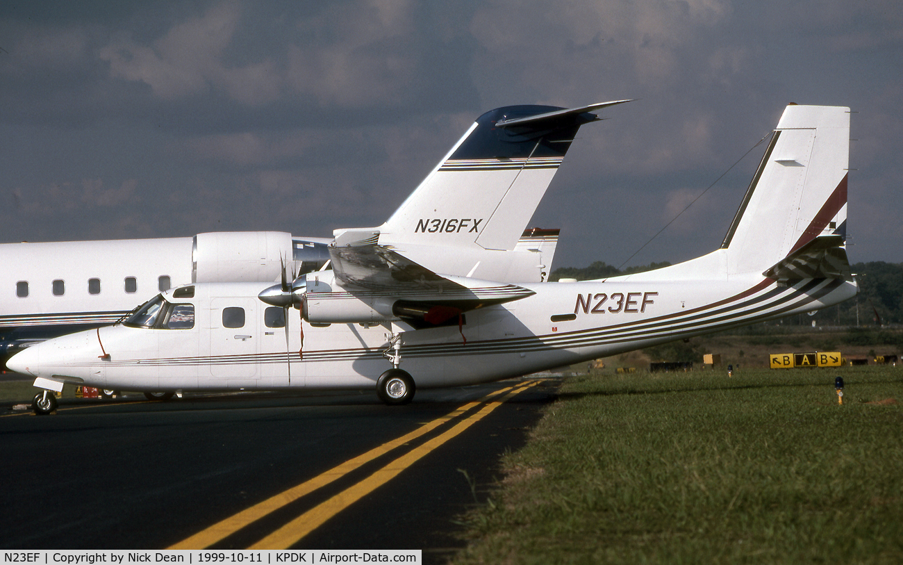 N23EF, 1982 Rockwell 690D Turbo Commander C/N 15007, KPDK (W/O 5-May-2005 @ KVGT when the pilot became sick and a passenger attempted to land the aircraft and crashed short of the runway)