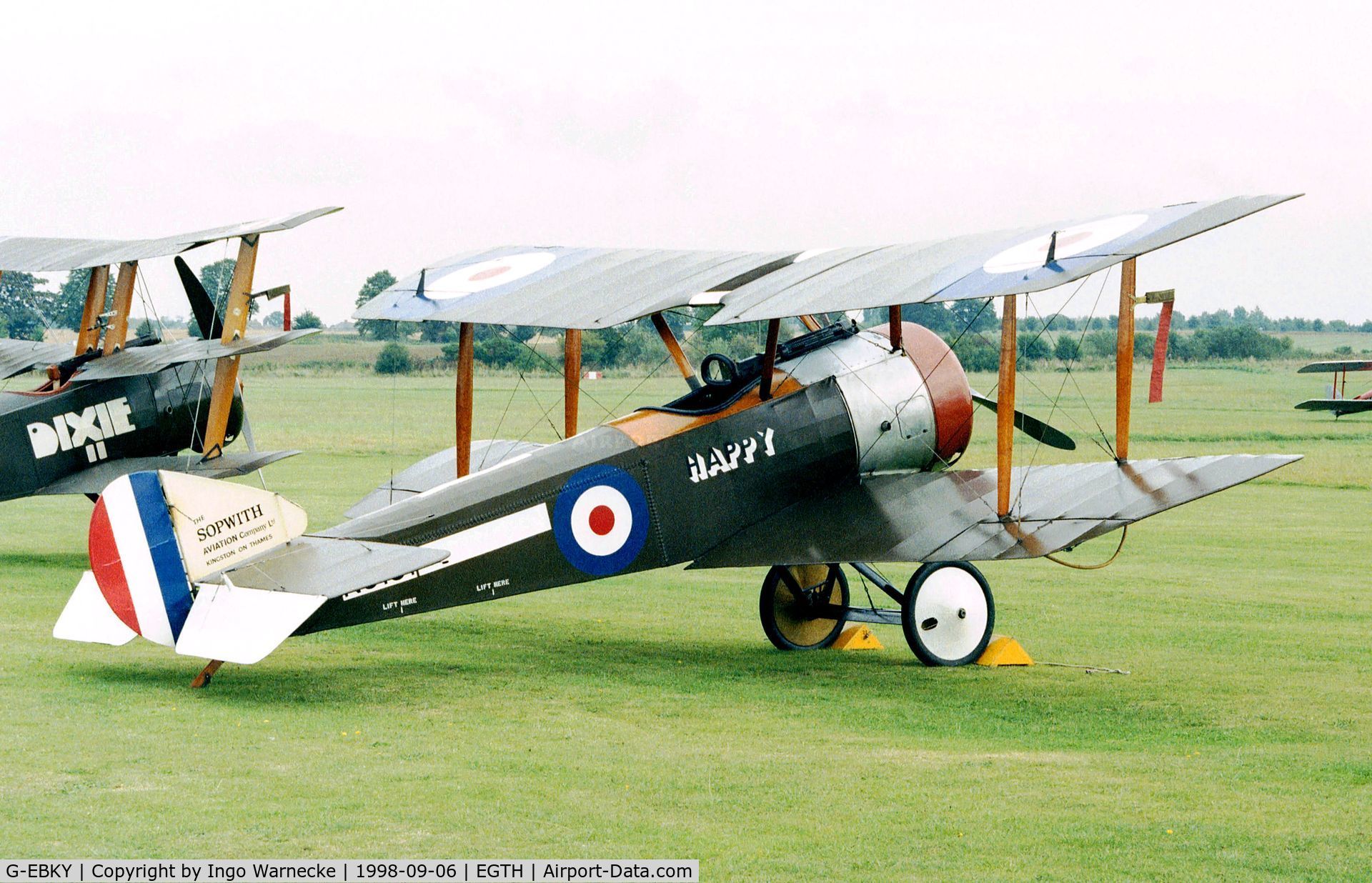 G-EBKY, 1920 Sopwith Pup C/N W/O 3004/14, Sopwith Pup of the Shuttleworth Collection at the 1998 Shuttleworth Pageant