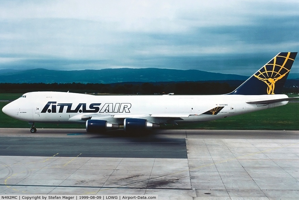 N492MC, 1998 Boeing 747-47UF C/N 29253, Atlas Air B744F at GRZ