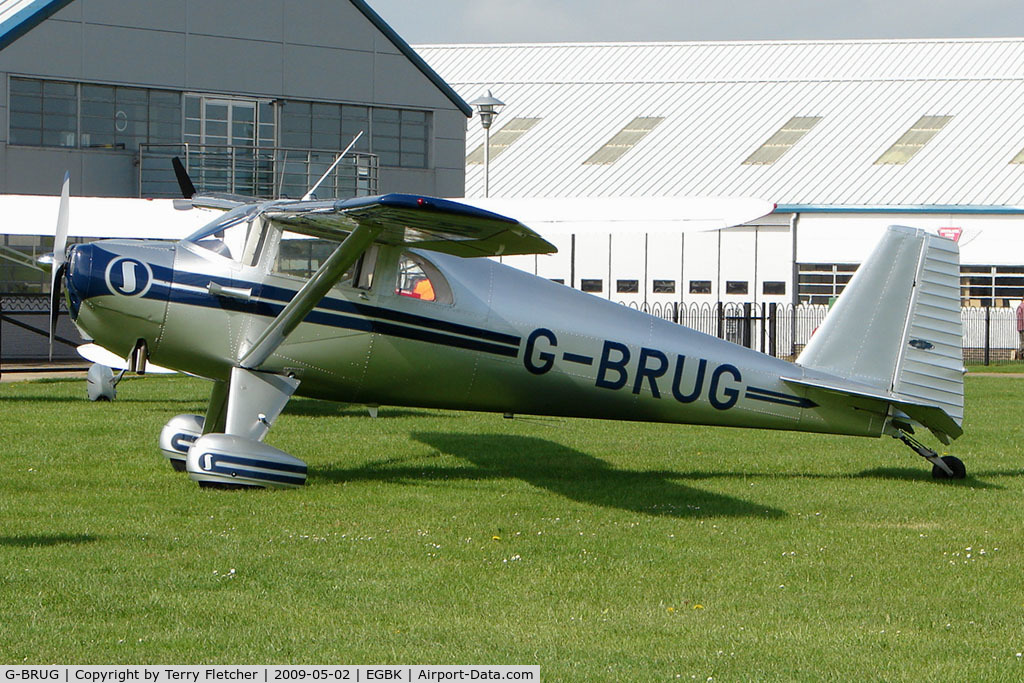 G-BRUG, 1946 Luscombe 8E Silvaire C/N 4462, on the first day of the Luscombe and Cessna Historic Weekend Fly-in at Sywell UK